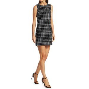 Alice + Olivia Coley Plaid Tweed A-Line Mini Dress